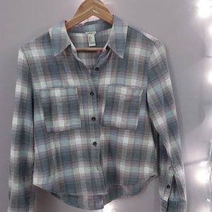 Cropped Purple Flannel